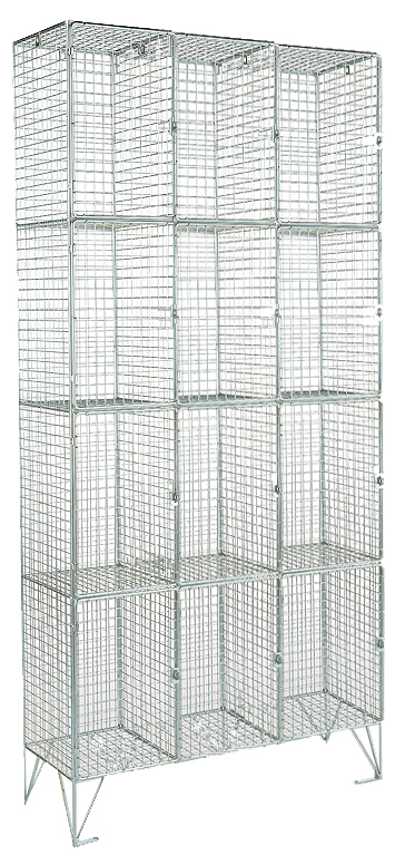 Four Compartment Nest of Three Mesh Locker (with or without door) Four Compartment Nest of Three Mesh Locker (with or without door)